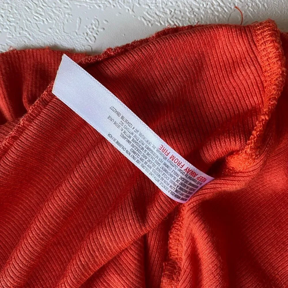 FP Beach Free People Red Tie Strap Swing Tunic Tank Top Medium